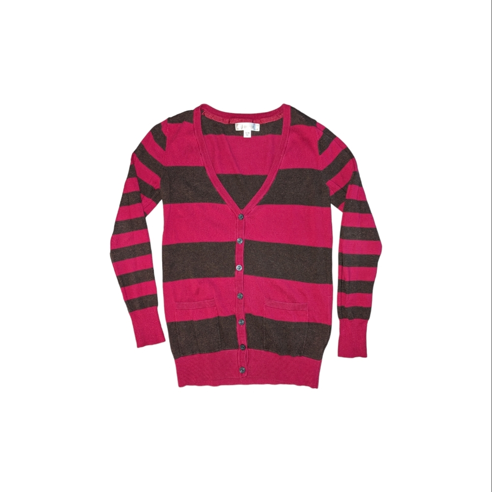 Decree Pink Striped Cardigan